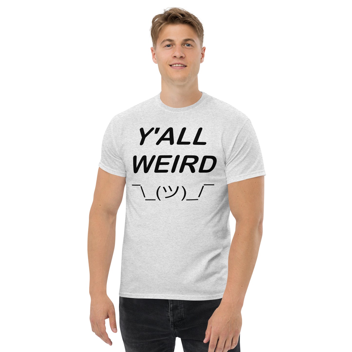 Y'ALL WEIRD Men's Tee (BLACK PRINT)