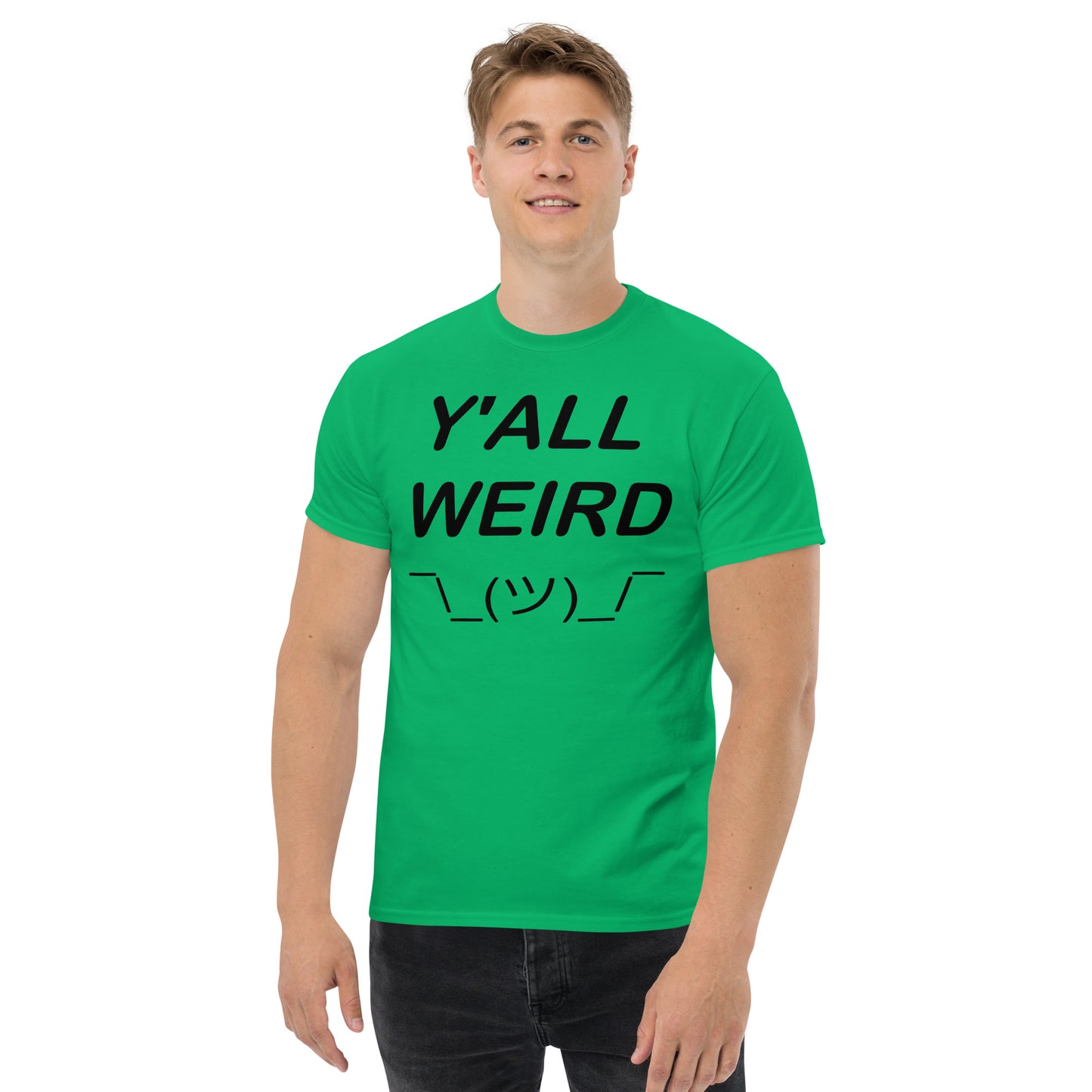 Y'ALL WEIRD Men's Tee (BLACK PRINT)