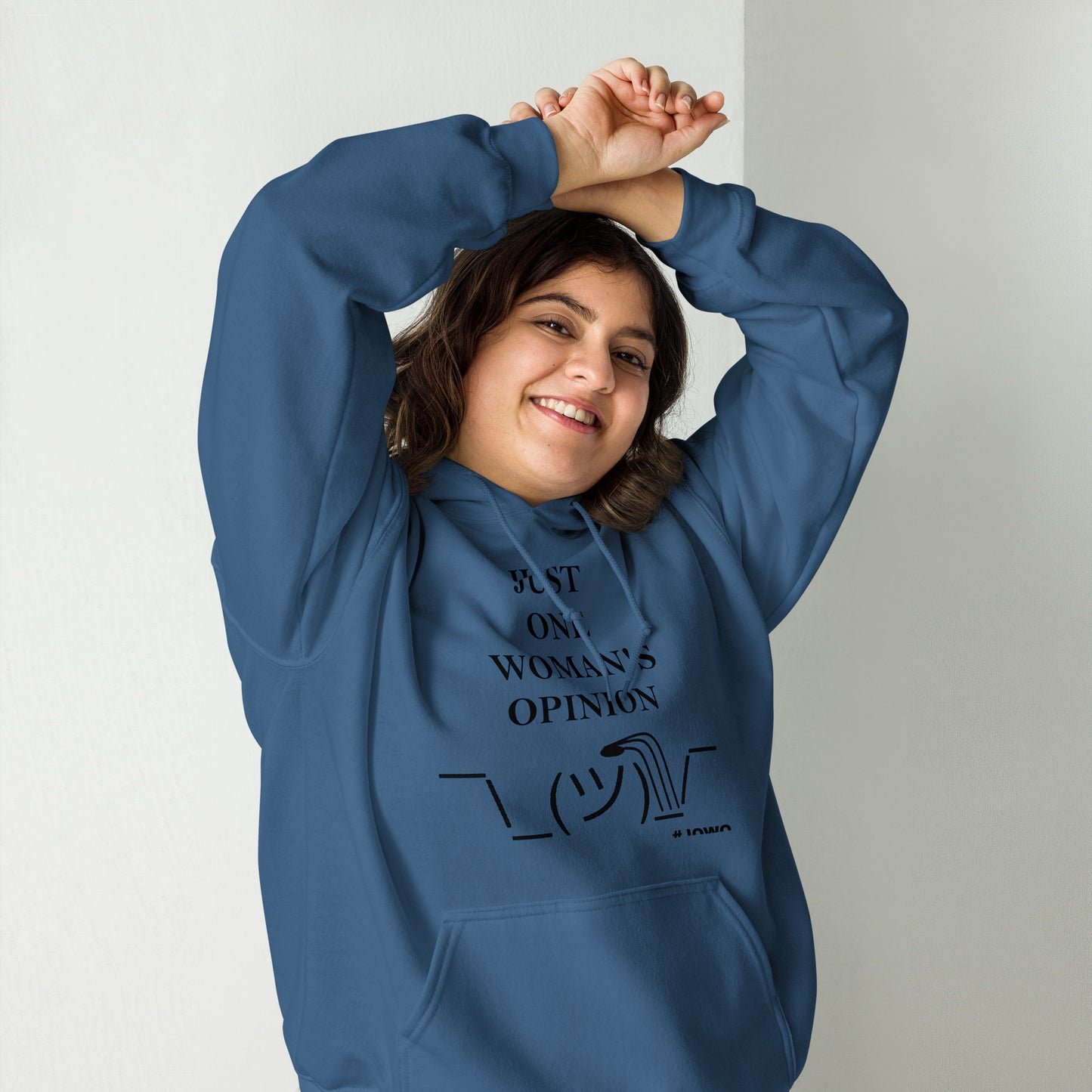 JUST ONE WOMAN'S OPINION Hoodie (Black Print)