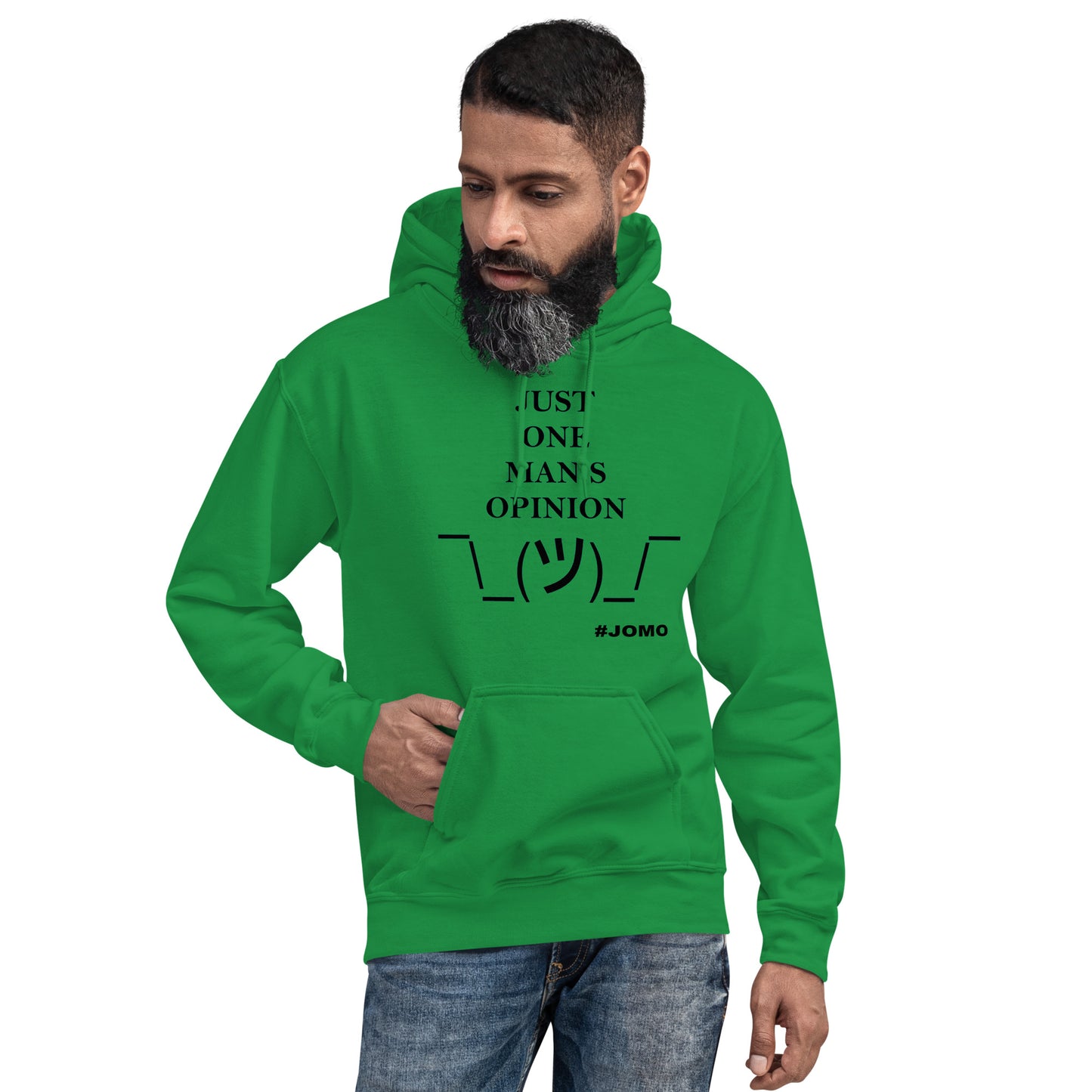 JUST ONE MAN'S OPINION Hoodie (Black Print)