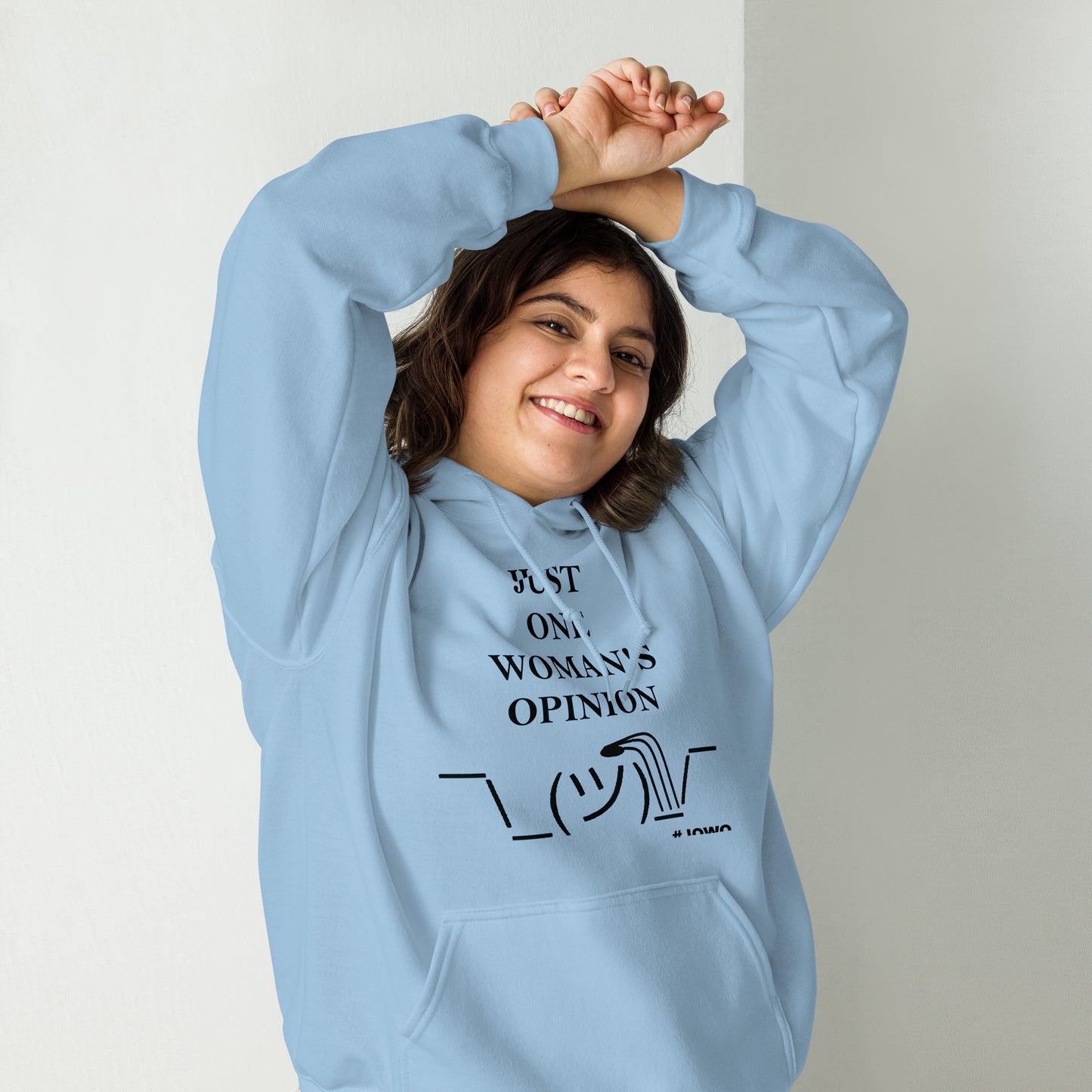 JUST ONE WOMAN'S OPINION Hoodie (Black Print)