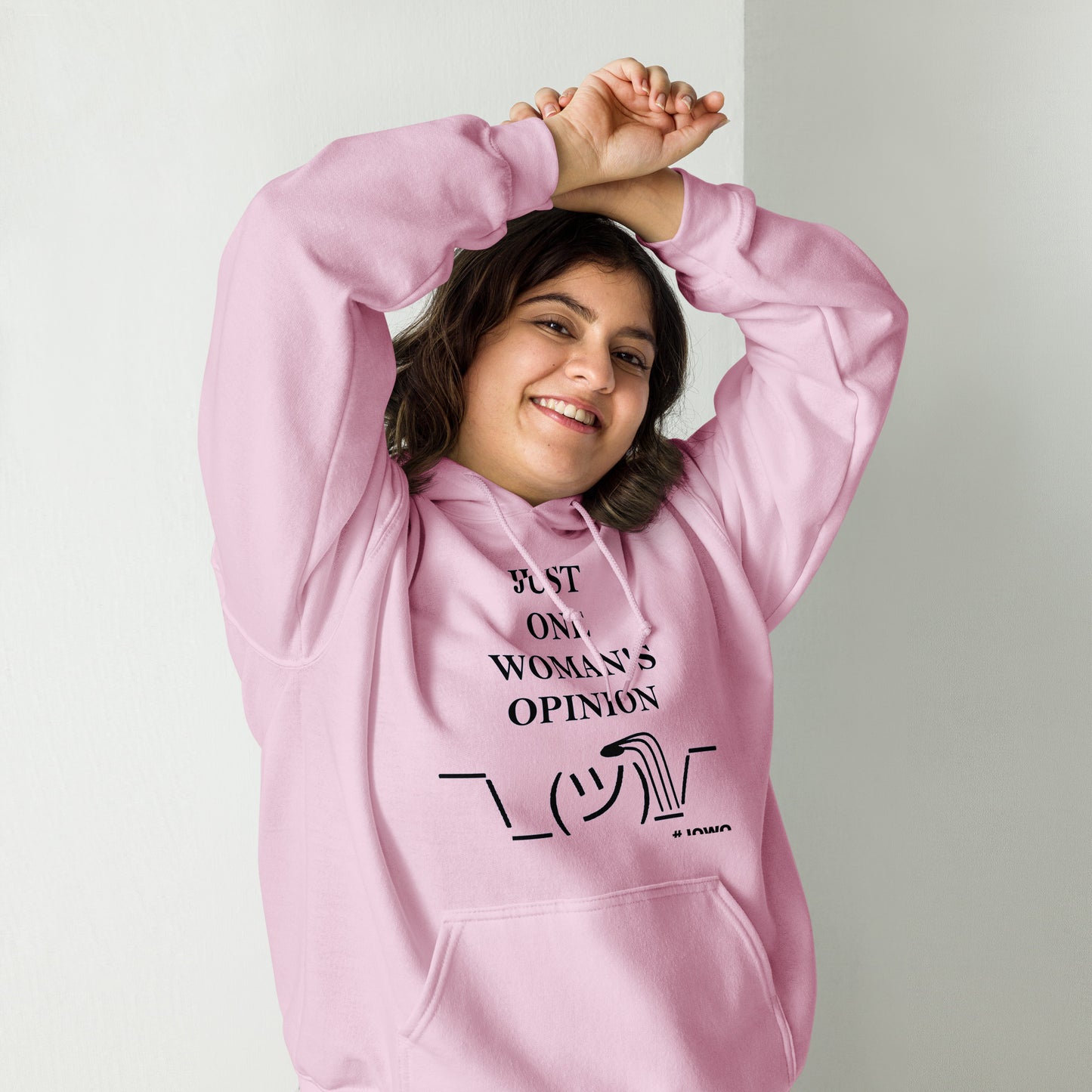 JUST ONE WOMAN'S OPINION Hoodie (Black Print)