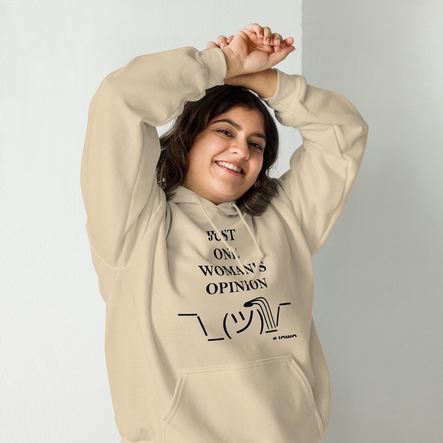 JUST ONE WOMAN'S OPINION Hoodie (Black Print)