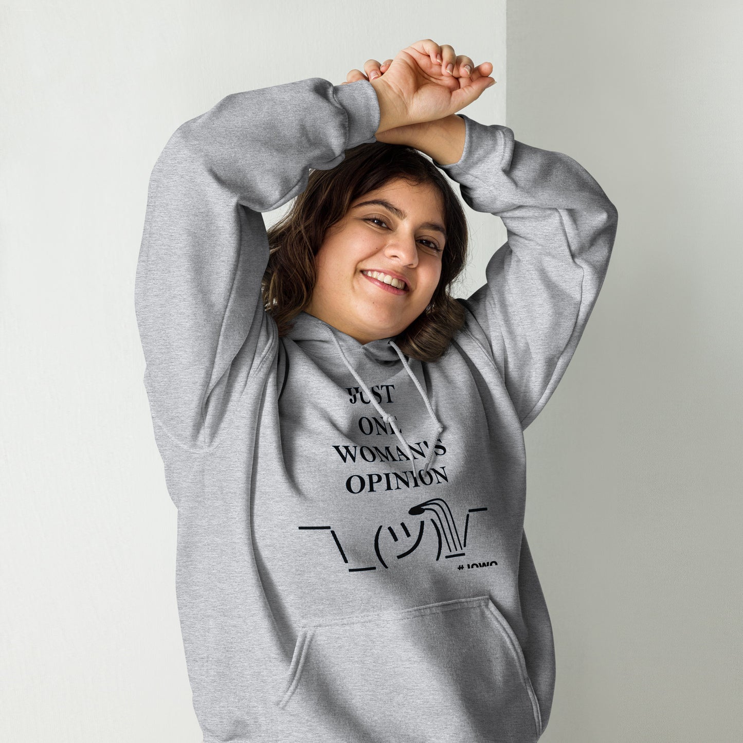 JUST ONE WOMAN'S OPINION Hoodie (Black Print)