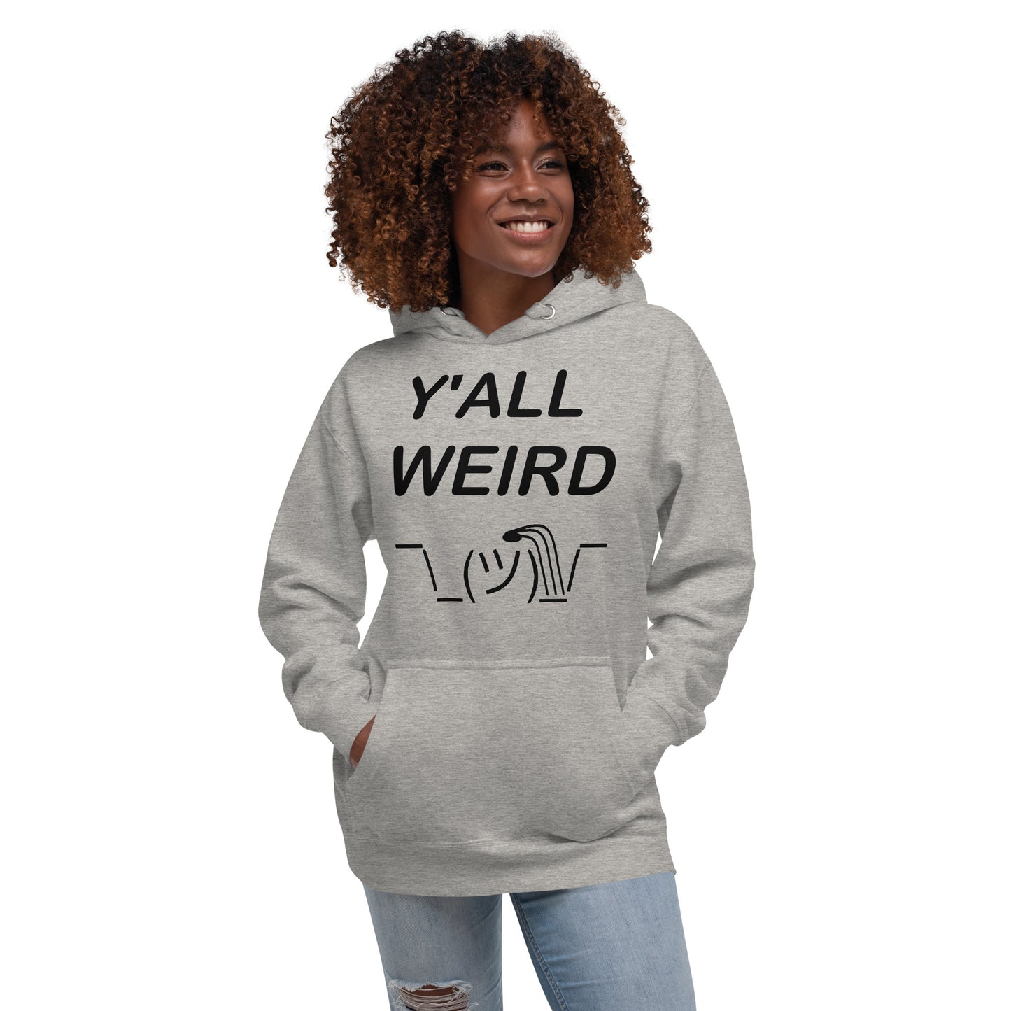 Y'ALL WEIRD Women's Hoodie (BLACK PRINT)