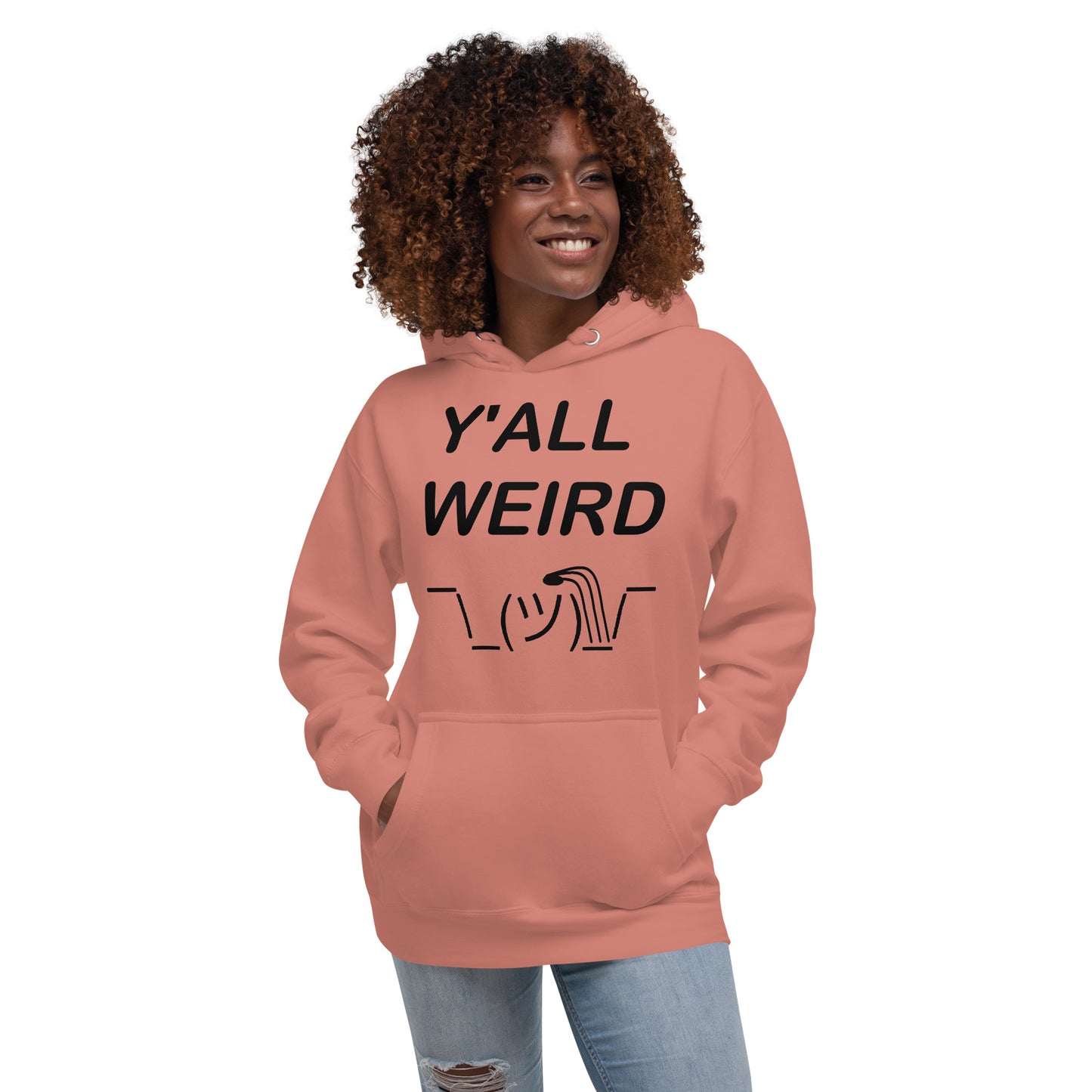 Y'ALL WEIRD Women's Hoodie (BLACK PRINT)