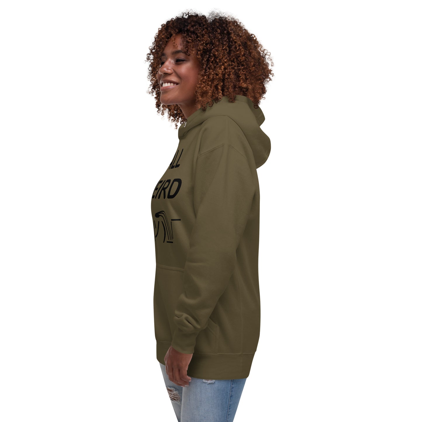 Y'ALL WEIRD Women's Hoodie (BLACK PRINT)