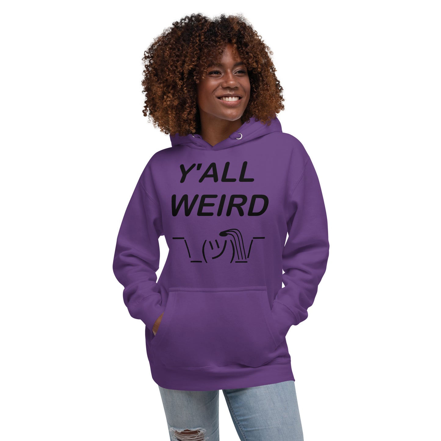 Y'ALL WEIRD Women's Hoodie (BLACK PRINT)