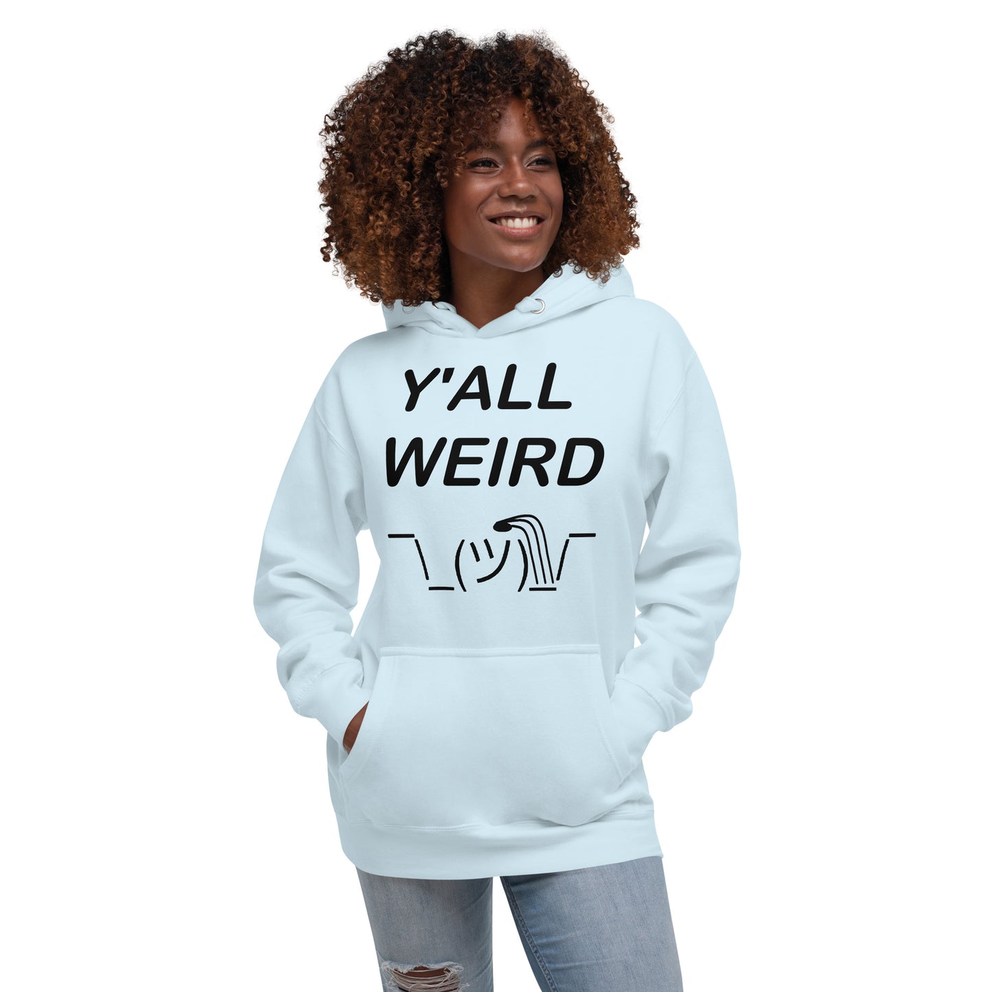 Y'ALL WEIRD Women's Hoodie (BLACK PRINT)