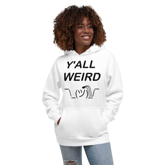 Y'ALL WEIRD Women's Hoodie (BLACK PRINT)