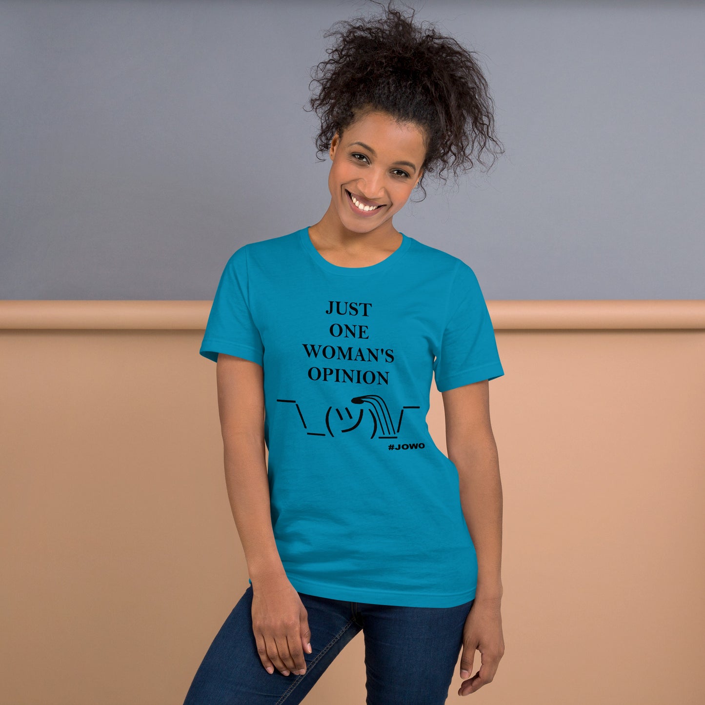 JUST ONE WOMAN'S OPINION Tee (Black Print)