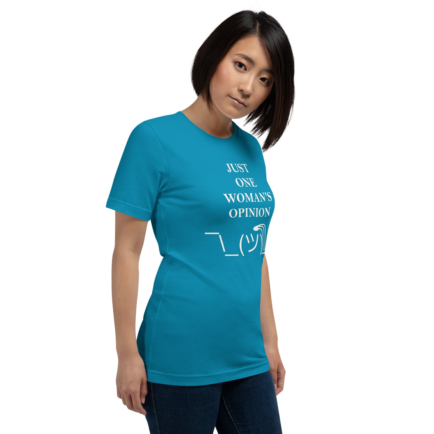 JUST ONE WOMAN'S OPINION Tee (White Print)