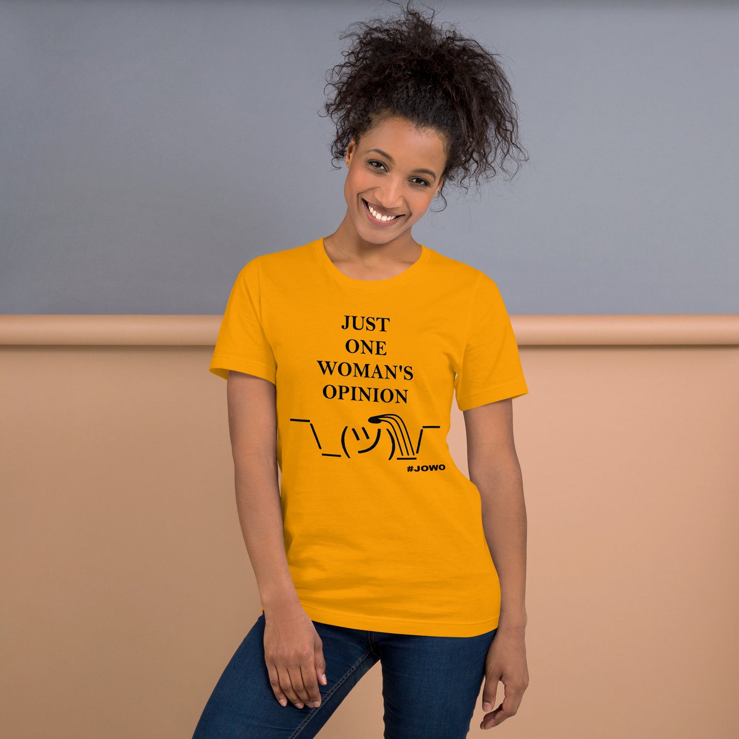 JUST ONE WOMAN'S OPINION Tee (Black Print)