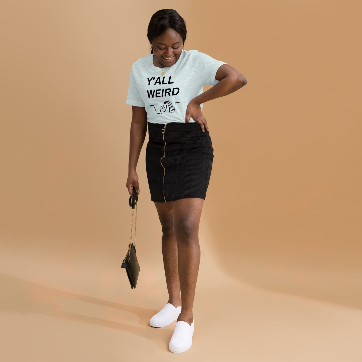 Y'ALL WEIRD Women's Tee (BLACK PRINT)