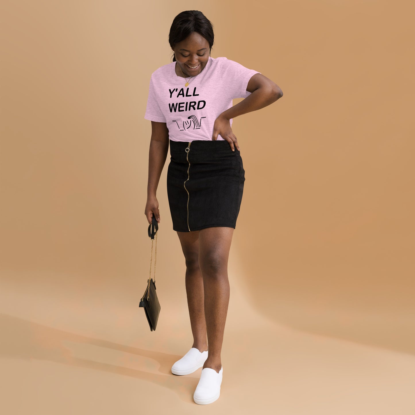 Y'ALL WEIRD Women's Tee (BLACK PRINT)