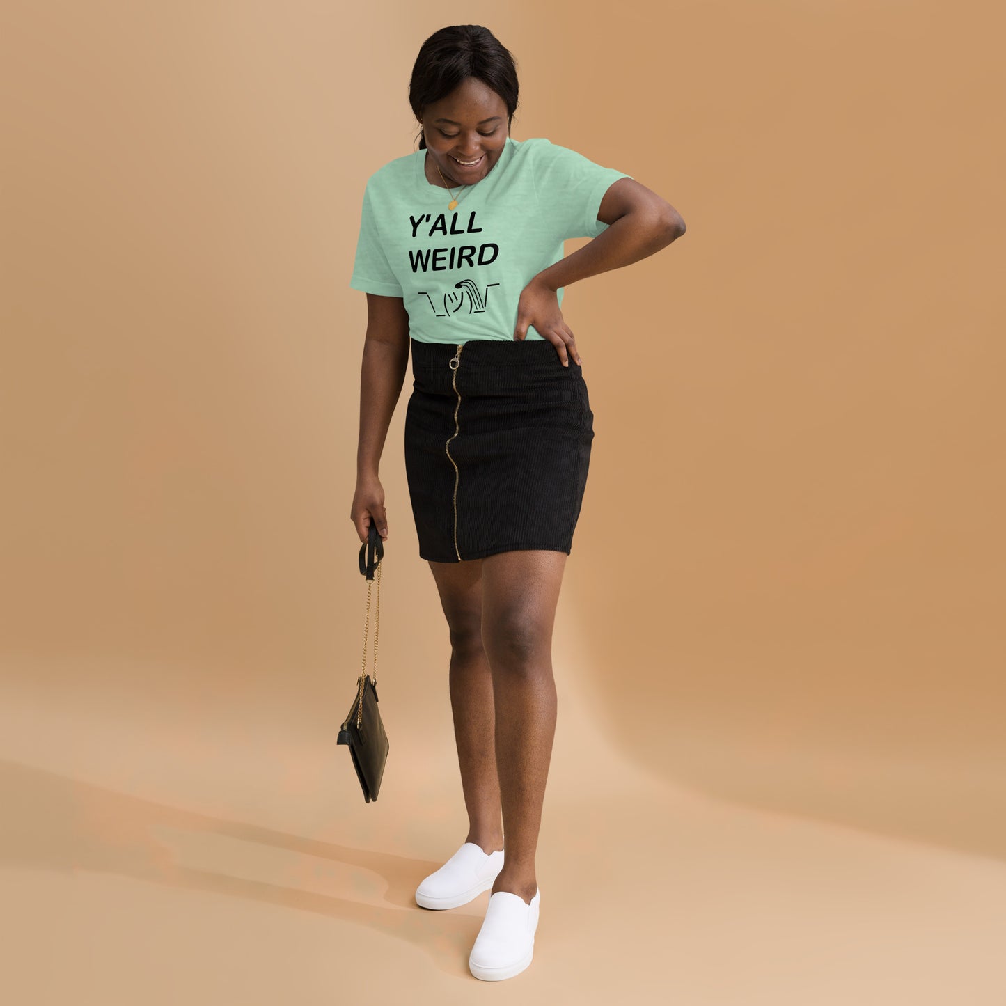 Y'ALL WEIRD Women's Tee (BLACK PRINT)