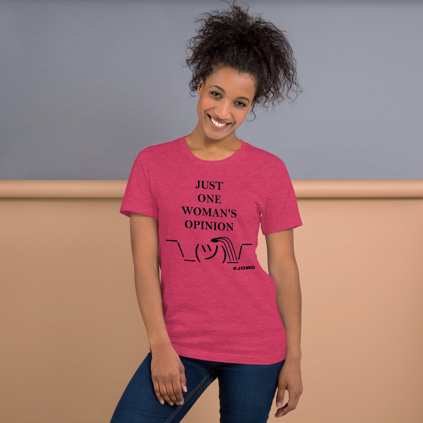 JUST ONE WOMAN'S OPINION Tee (Black Print)