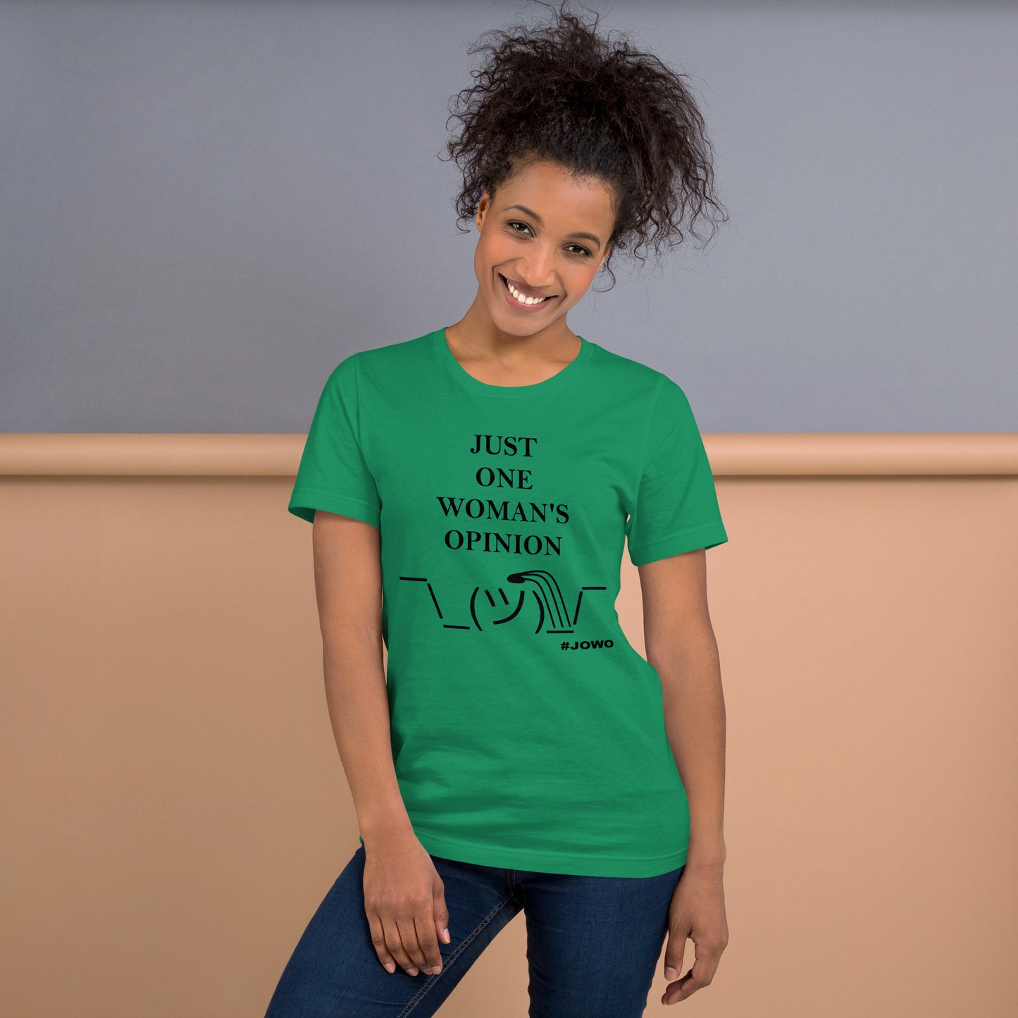 JUST ONE WOMAN'S OPINION Tee (Black Print)