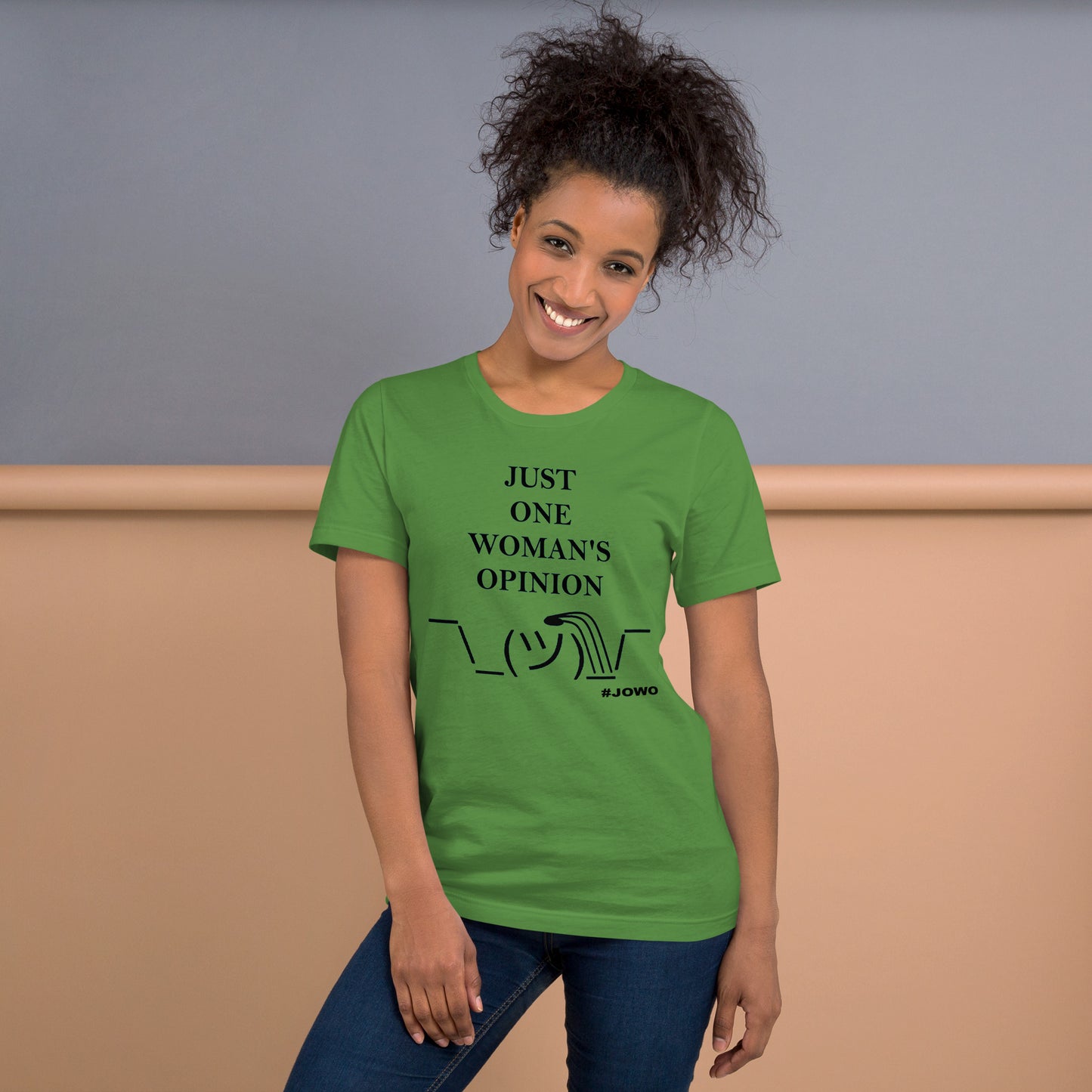 JUST ONE WOMAN'S OPINION Tee (Black Print)