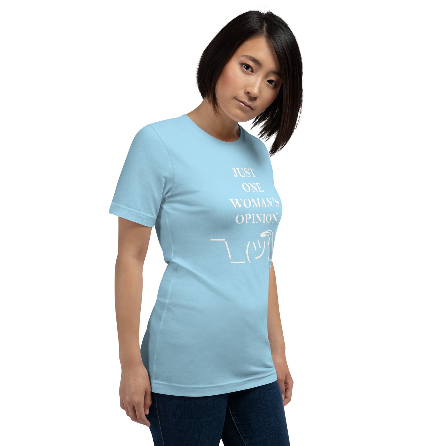 JUST ONE WOMAN'S OPINION Tee (White Print)