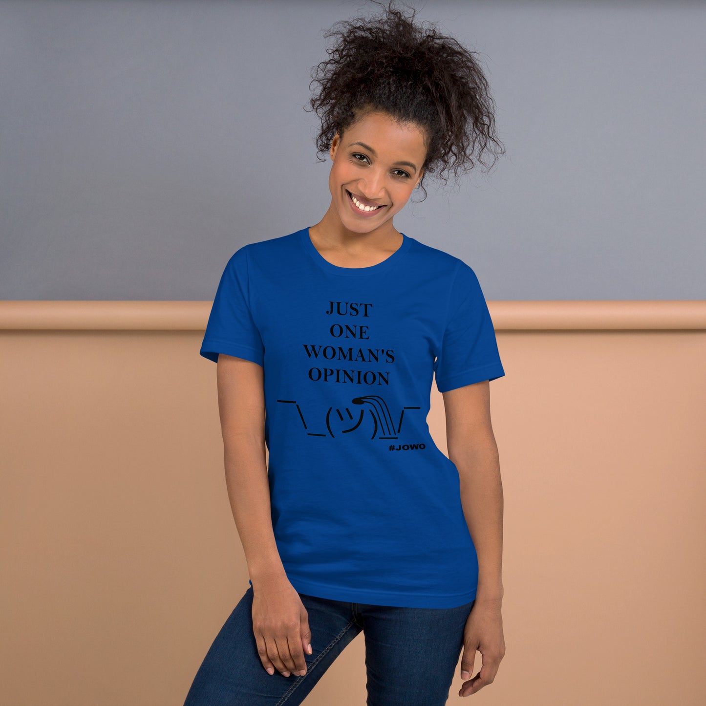 JUST ONE WOMAN'S OPINION Tee (Black Print)