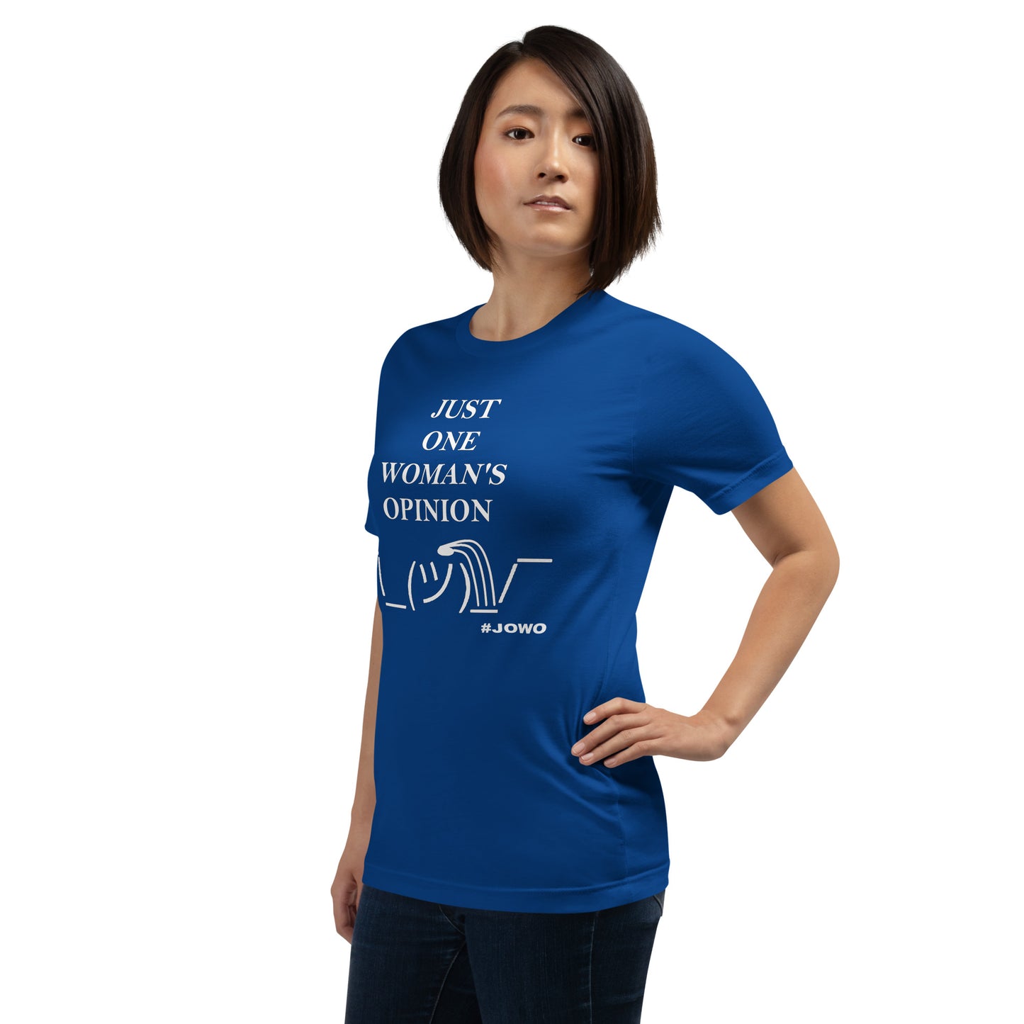 JUST ONE WOMAN'S OPINION Tee (White Print)