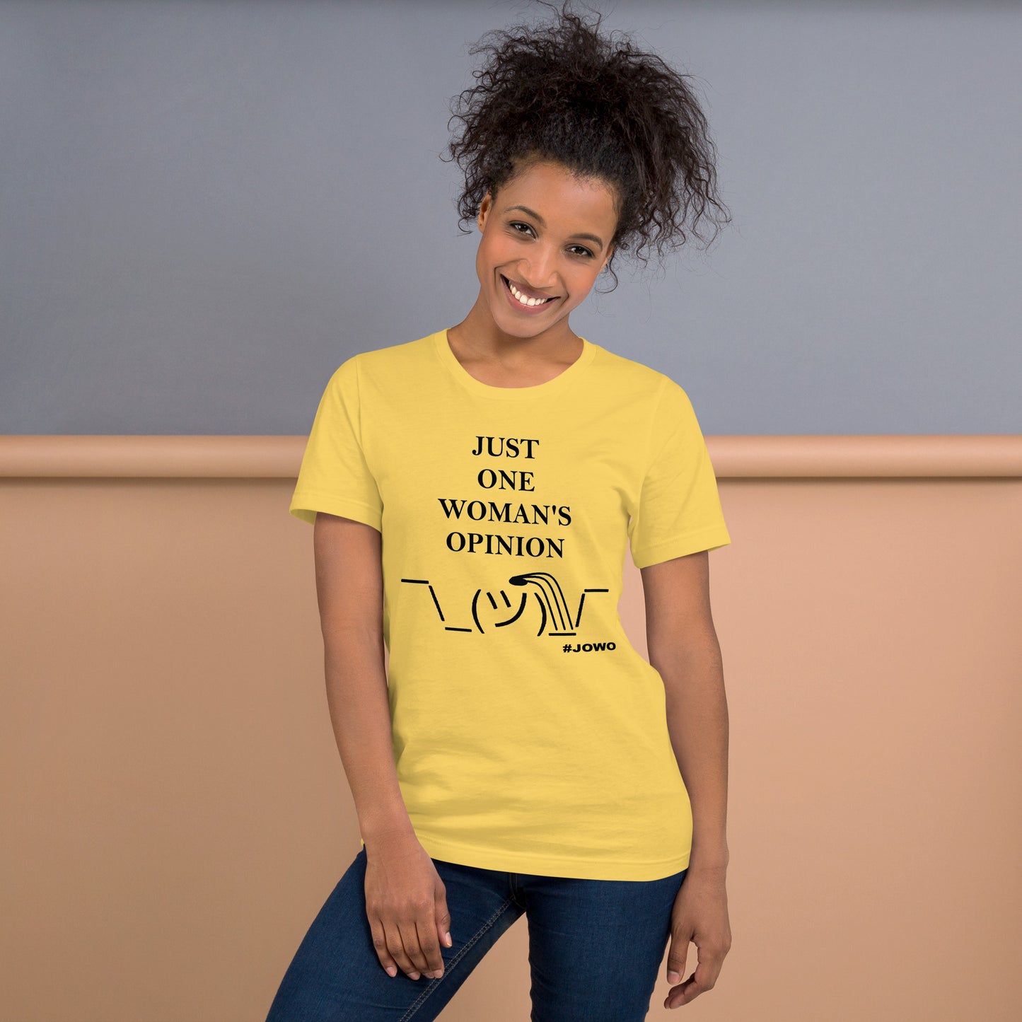 JUST ONE WOMAN'S OPINION Tee (Black Print)