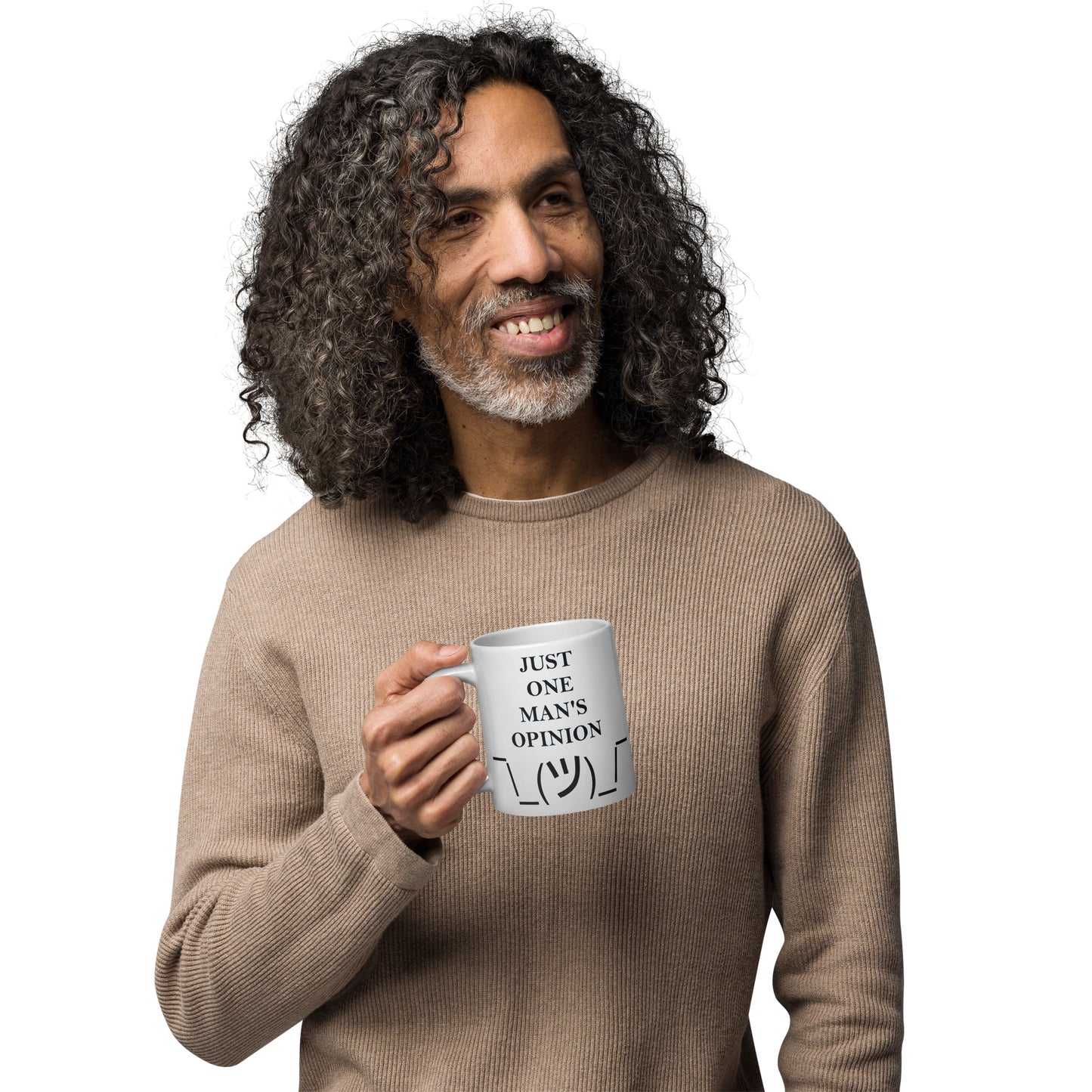 JUST ONE MAN'S OPINION: White glossy mug