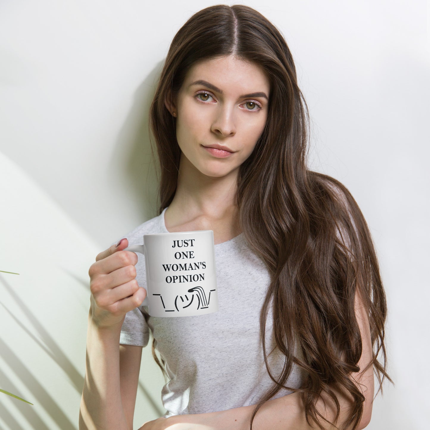 JUST ONE WOMAN'S OPINION: White glossy mug